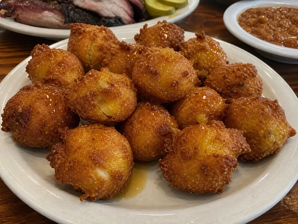 Hush Puppies — plated and served