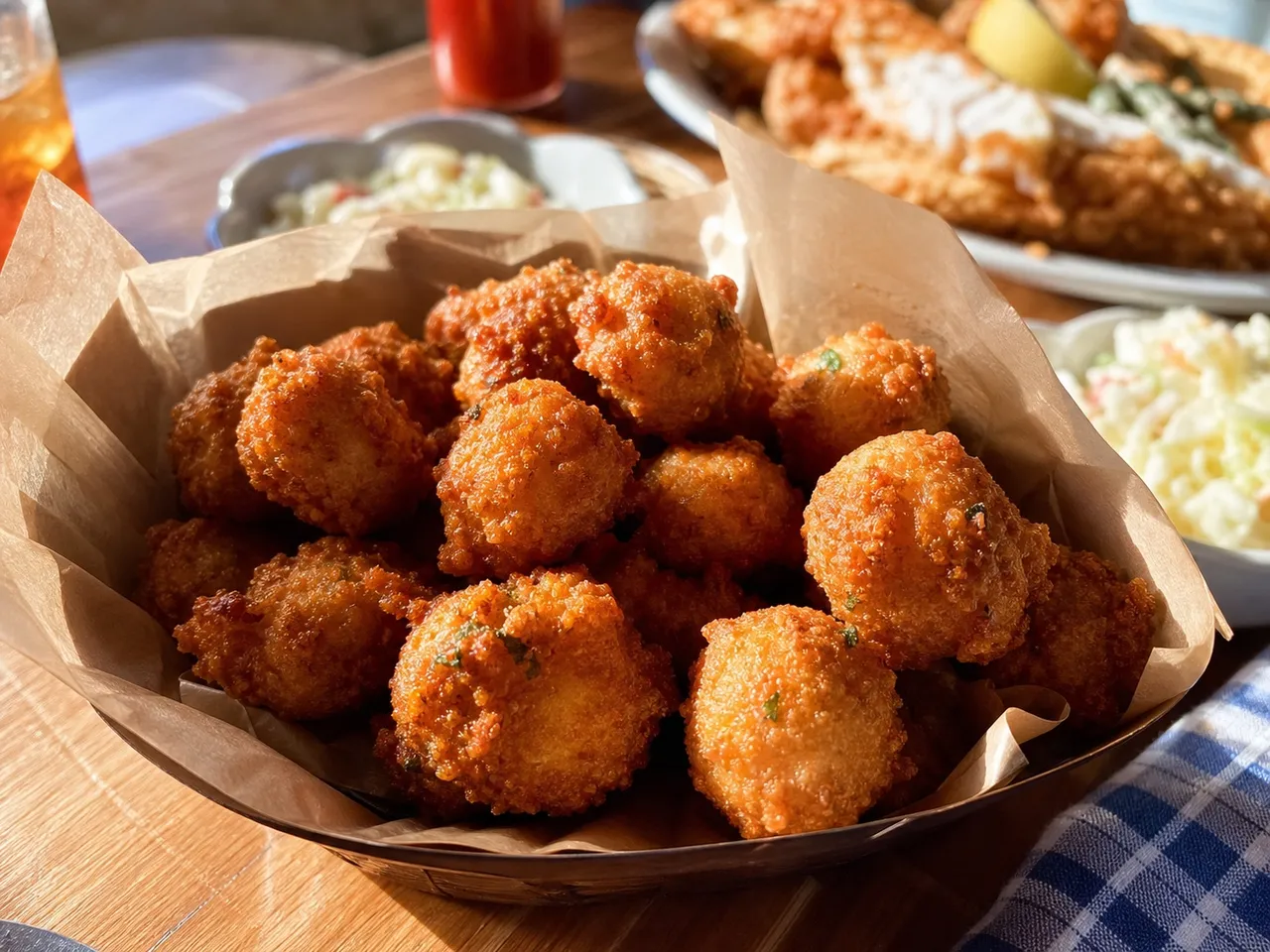 Hushpuppies — served