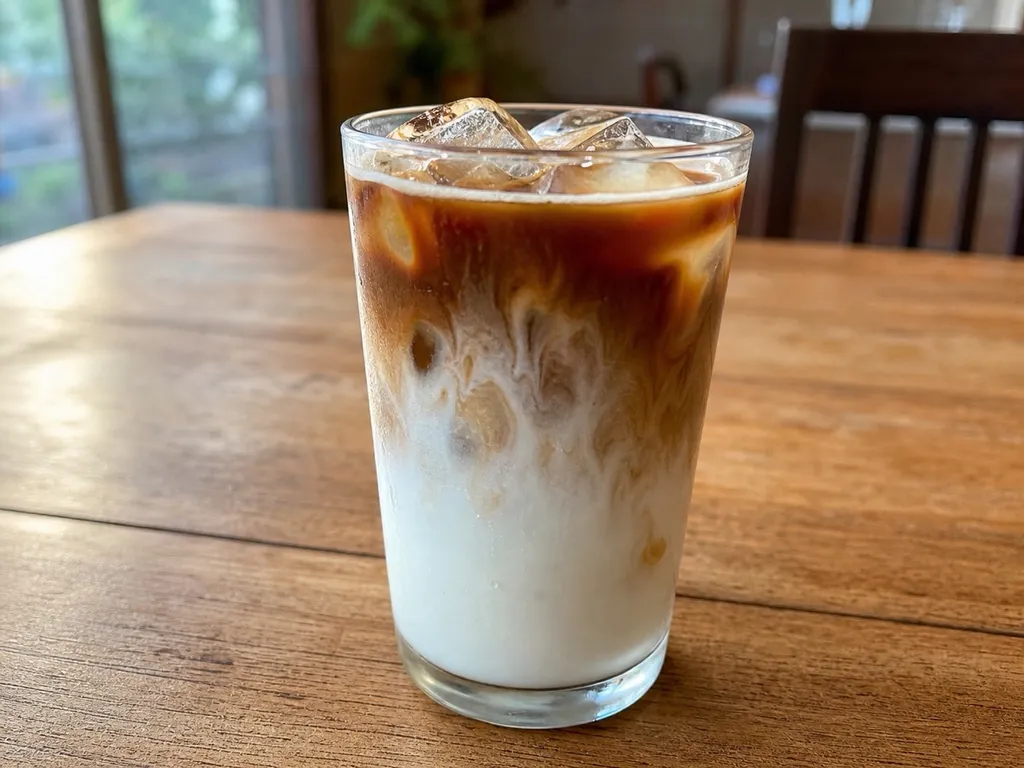 Iced Latte — plated and served
