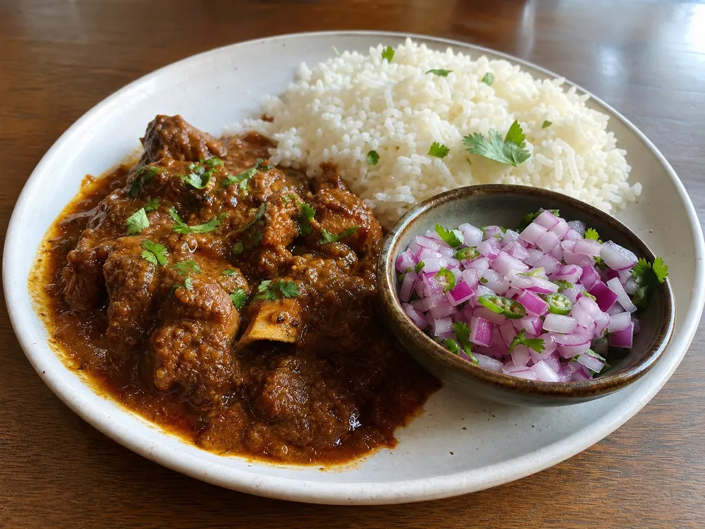 Indian Onion Relish — plated and served