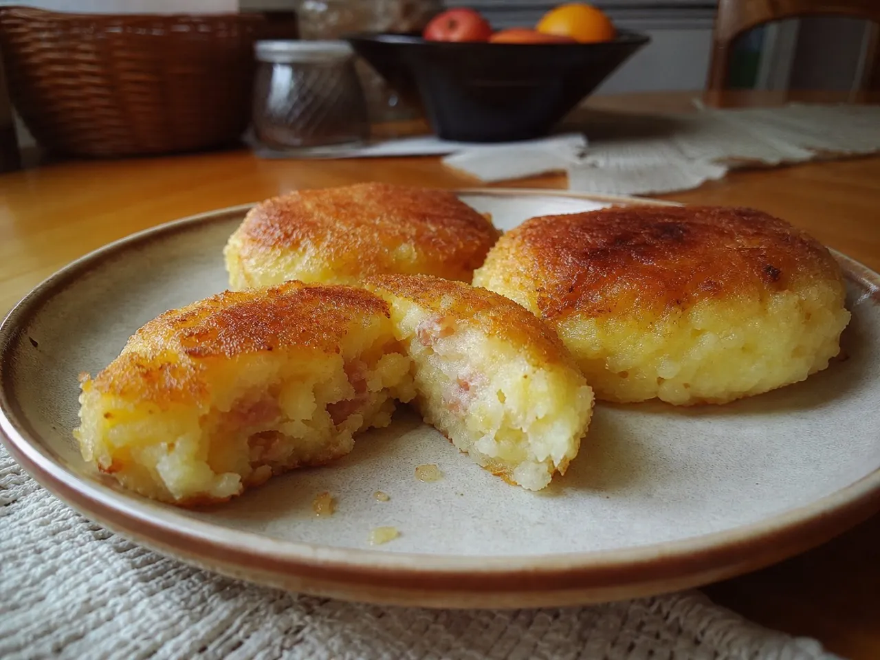 Instant Mashed Potato Pancakes — served