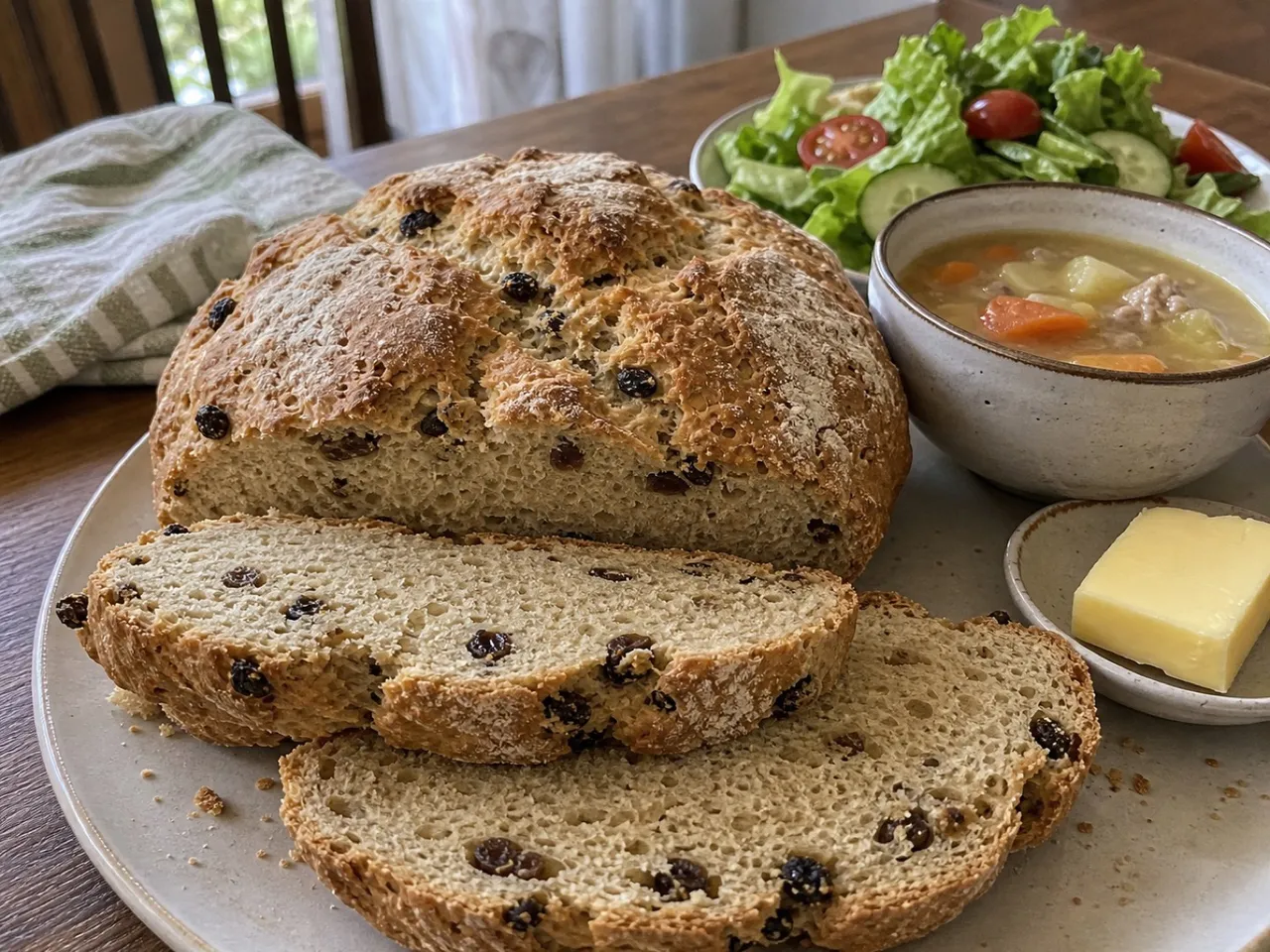 Irish Soda Bread — served