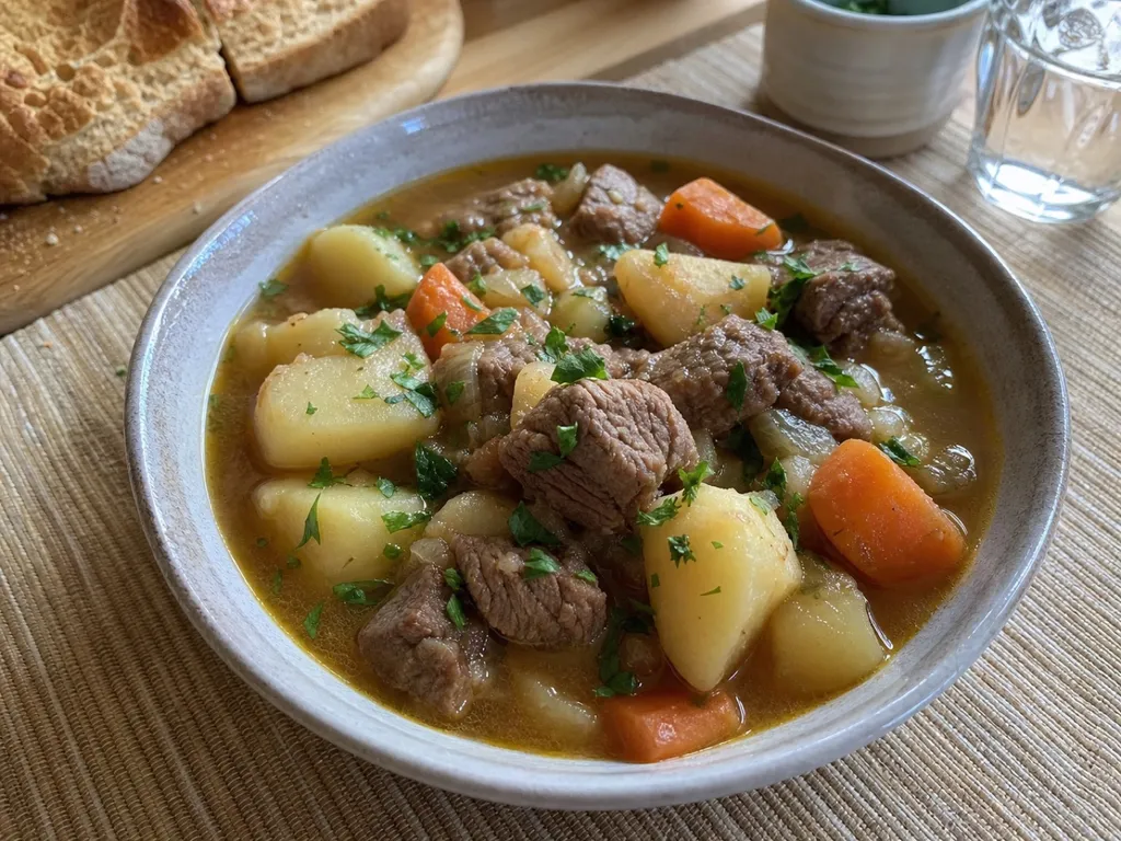 Irish Stew — plated and served