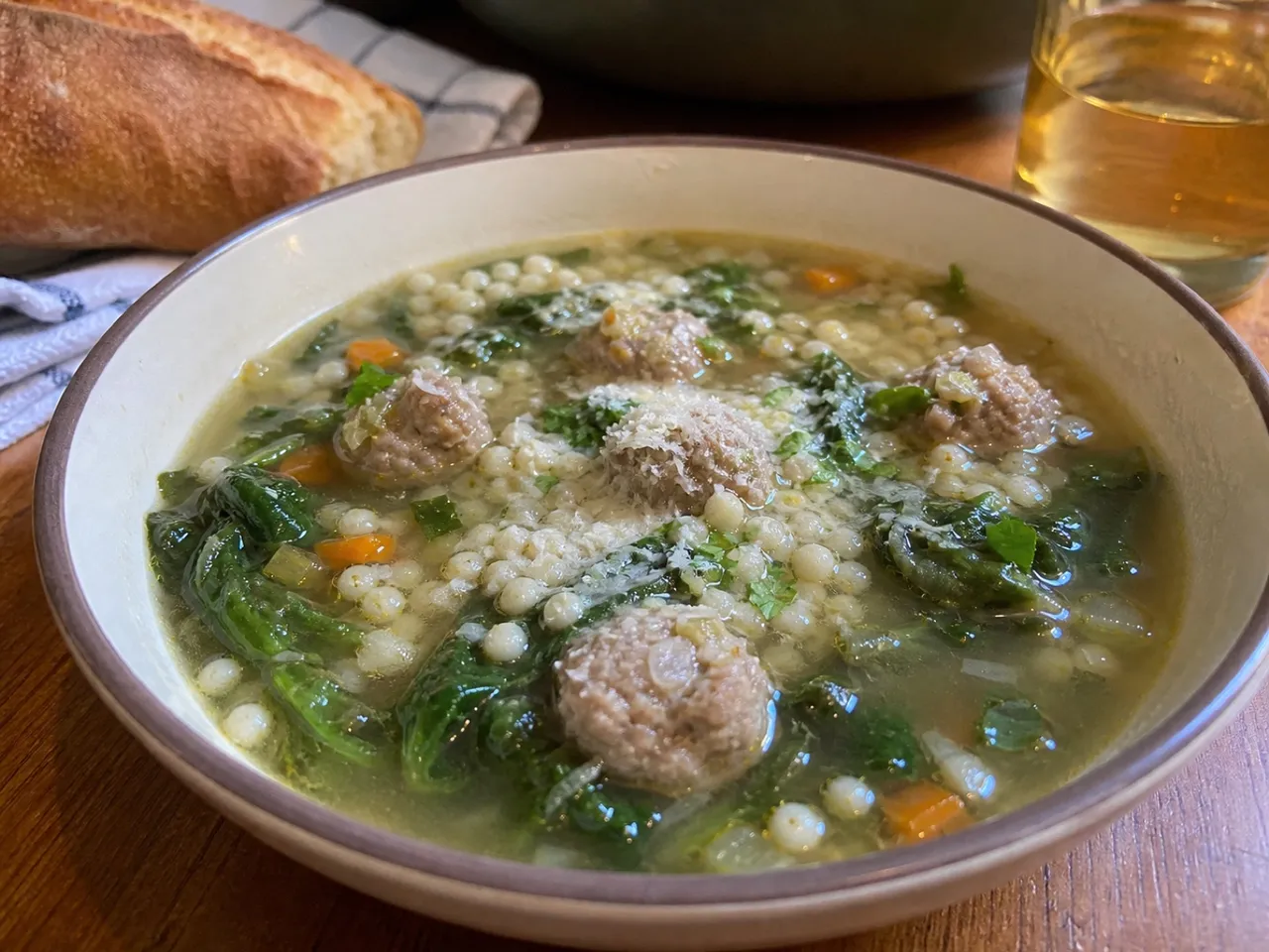 Italian Wedding Soup — served
