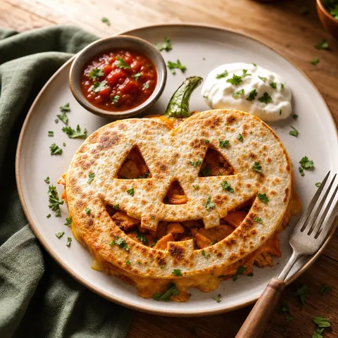 Jack-O-Lantern Quesadillas — Lunch & Snacks recipe