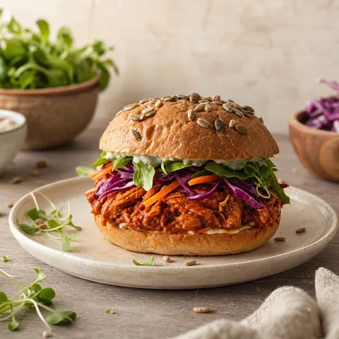 Jackfruit Pulled "Pork" Sandwich — Vegan recipe
