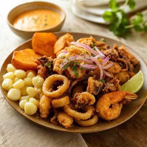 Jalea Mixta (Peruvian Fried Seafood Platter) — Peruvian recipe