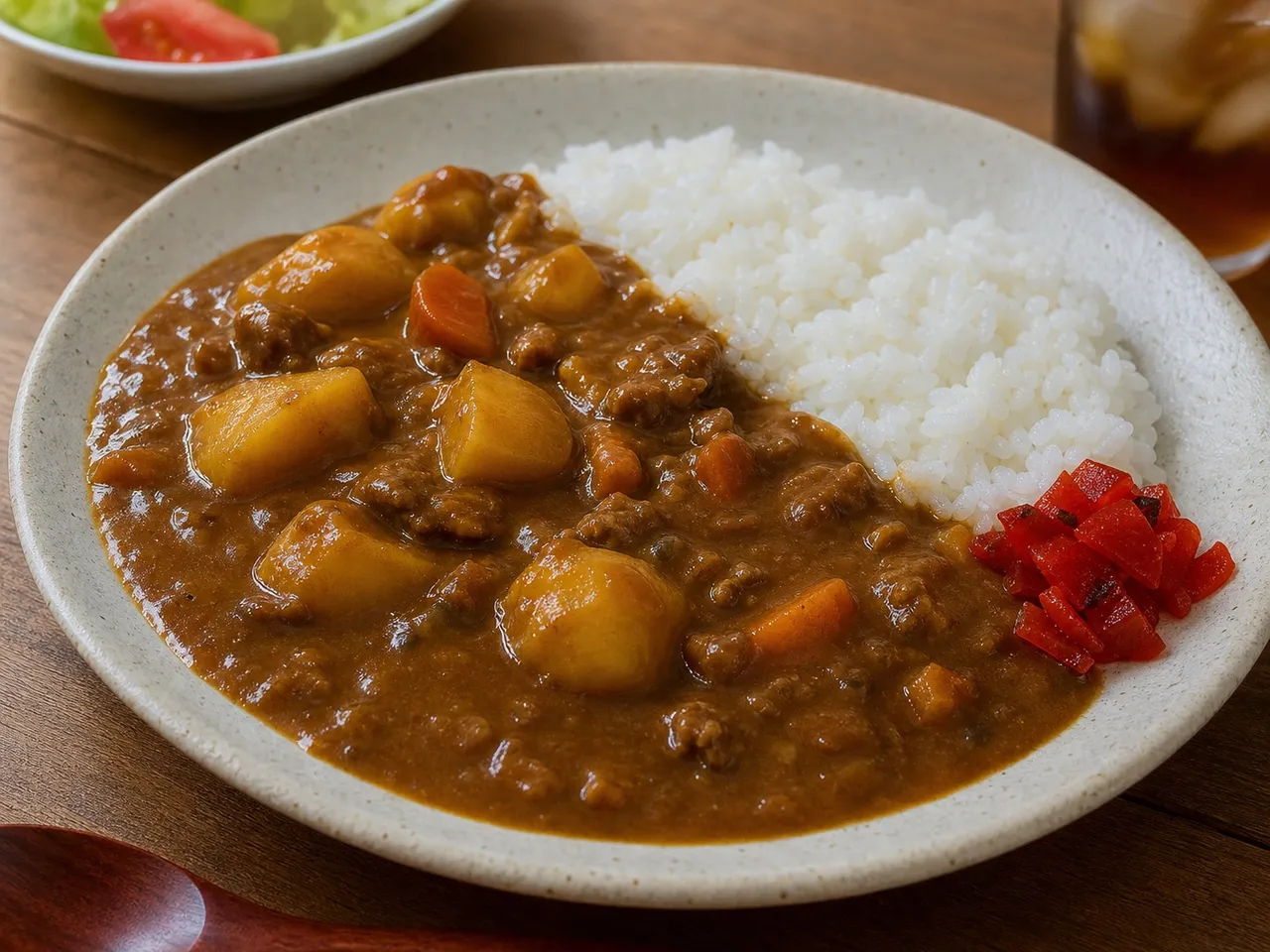 Japanese Curry Rice (Kare Raisu) — served
