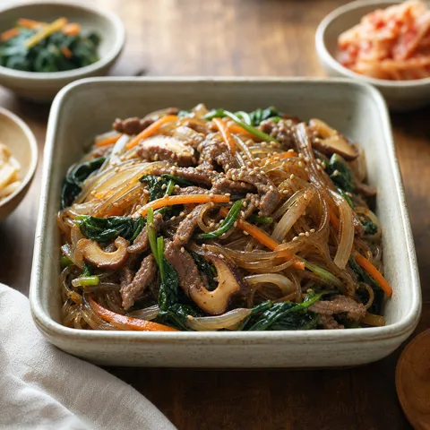 Japchae (Stir-Fried Glass Noodles) — Korean recipe