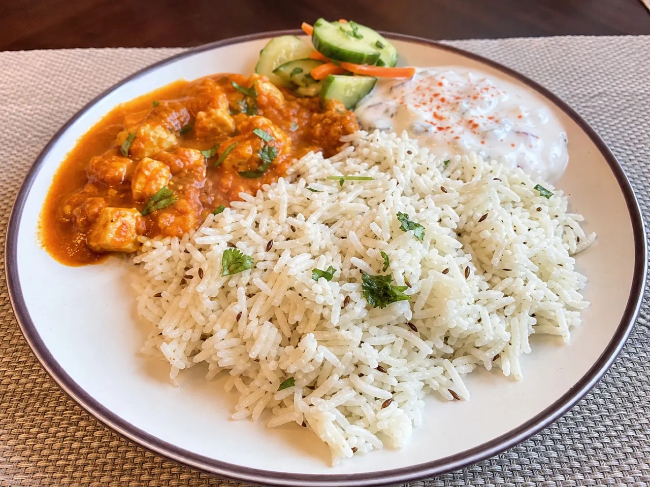 Jeera Rice — served