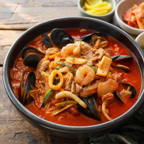 Jjamppong (Spicy Seafood Noodle Soup) — Korean recipe