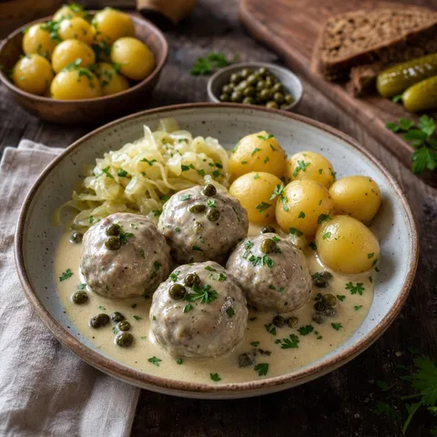 Königsberger Klopse (Meatballs in Creamy Caper Sauce) — German recipe