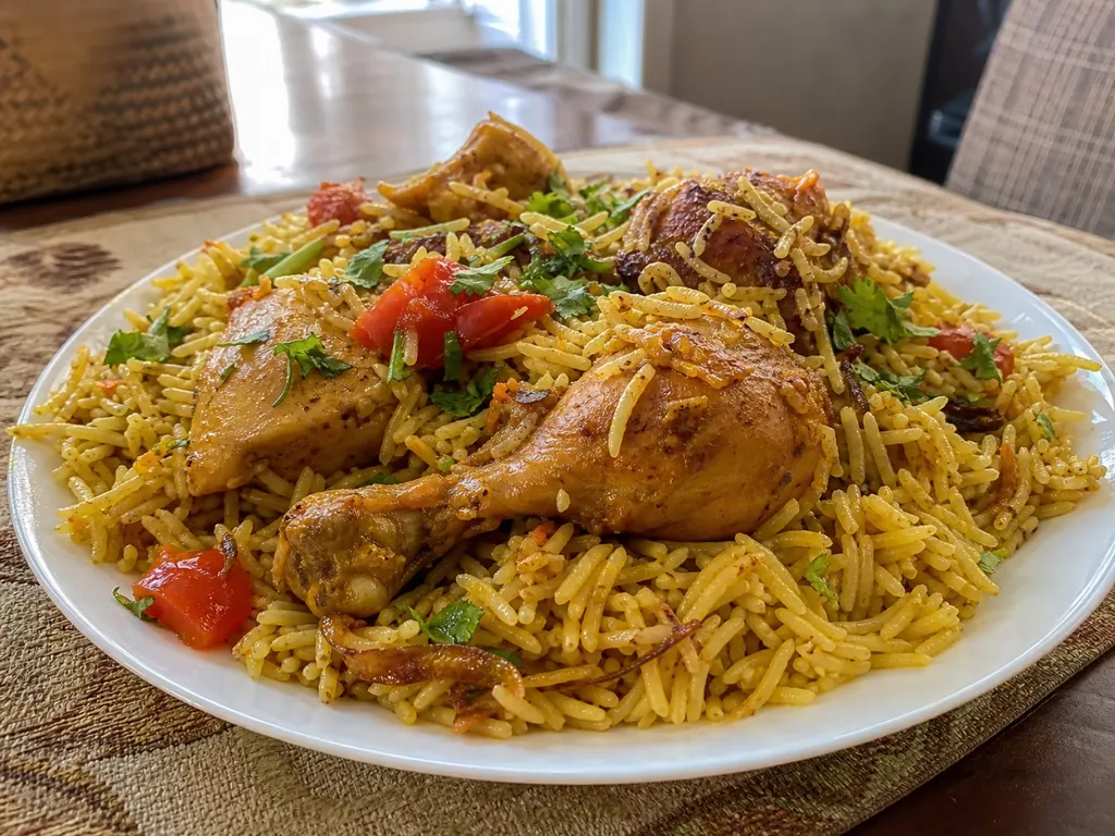 Kabsa — plated and served