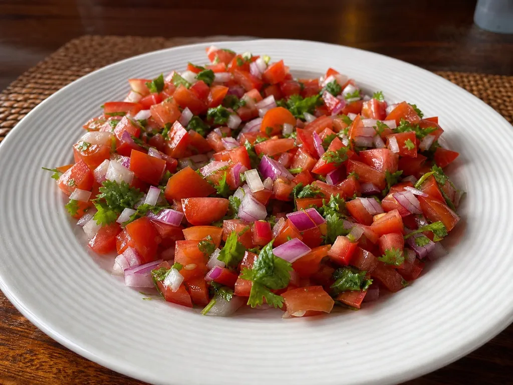 Kachumbari — plated and served