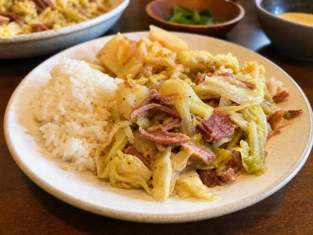 Kalua Cabbage — plated and served