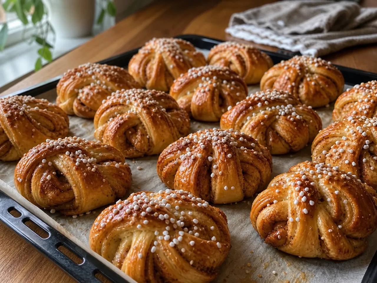Kanelbullar — served