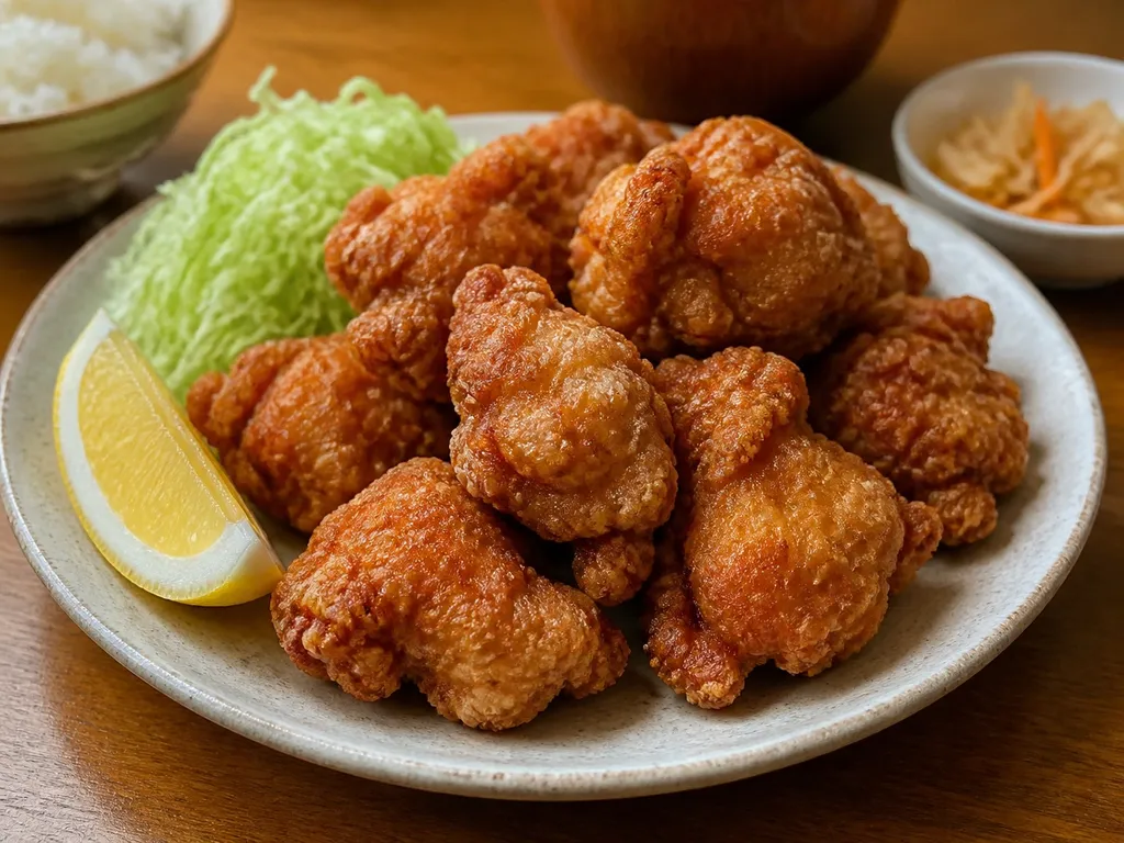 Karaage — plated and served