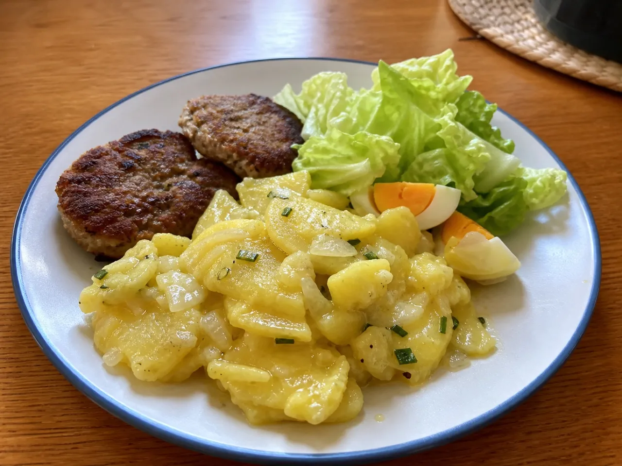 Kartoffelsalat (German Potato Salad) — served