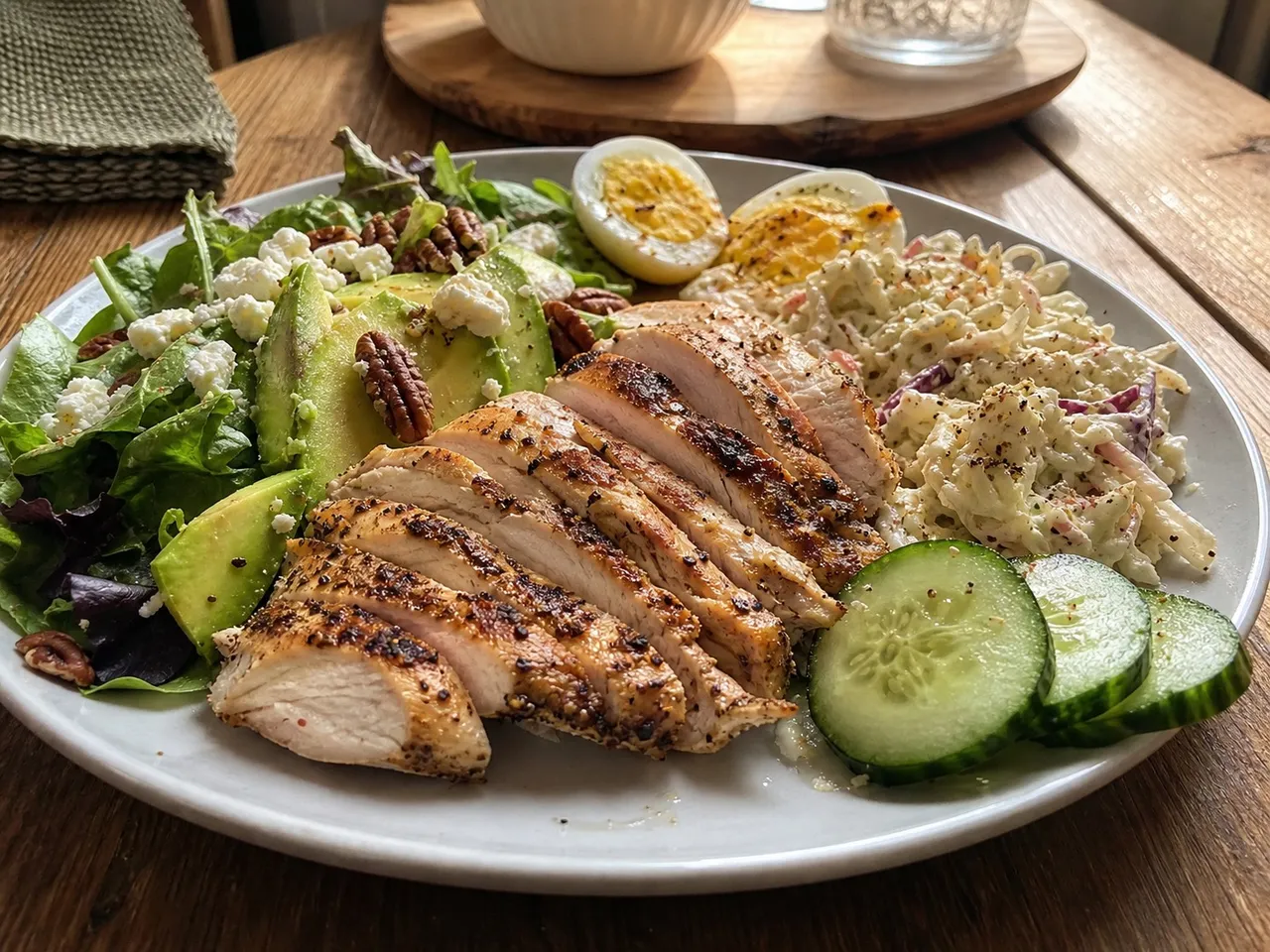 Keto Chicken Salad — served