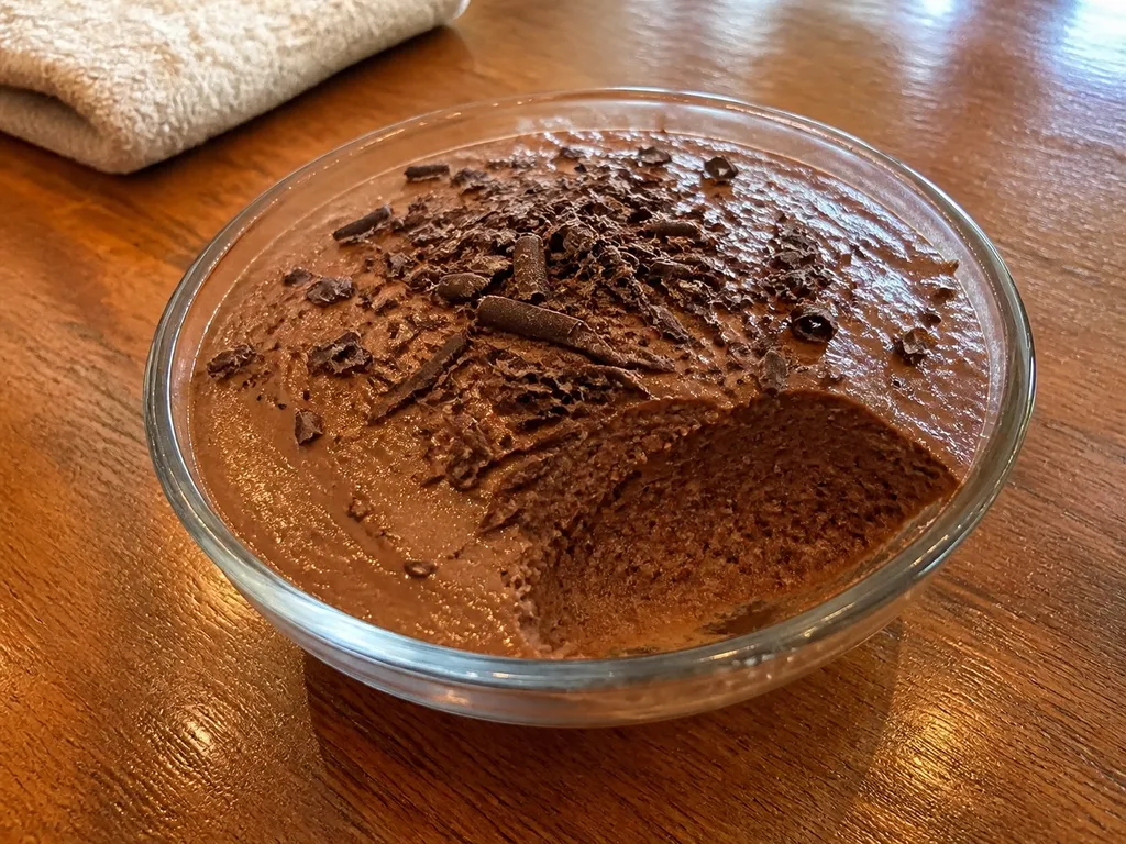 Keto Chocolate Mousse — plated and served