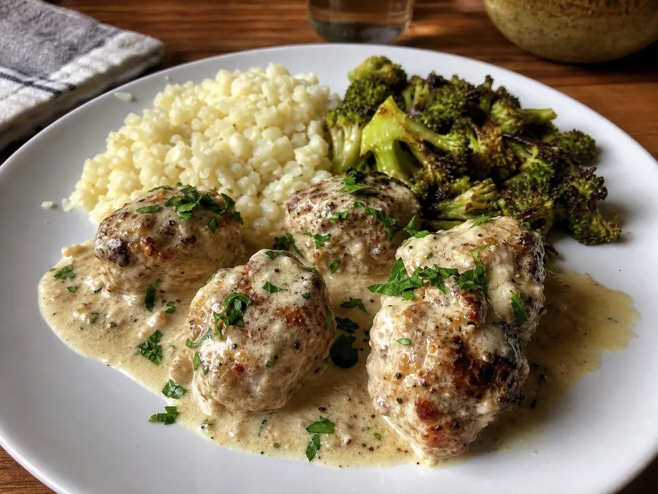 Keto Meatballs — served
