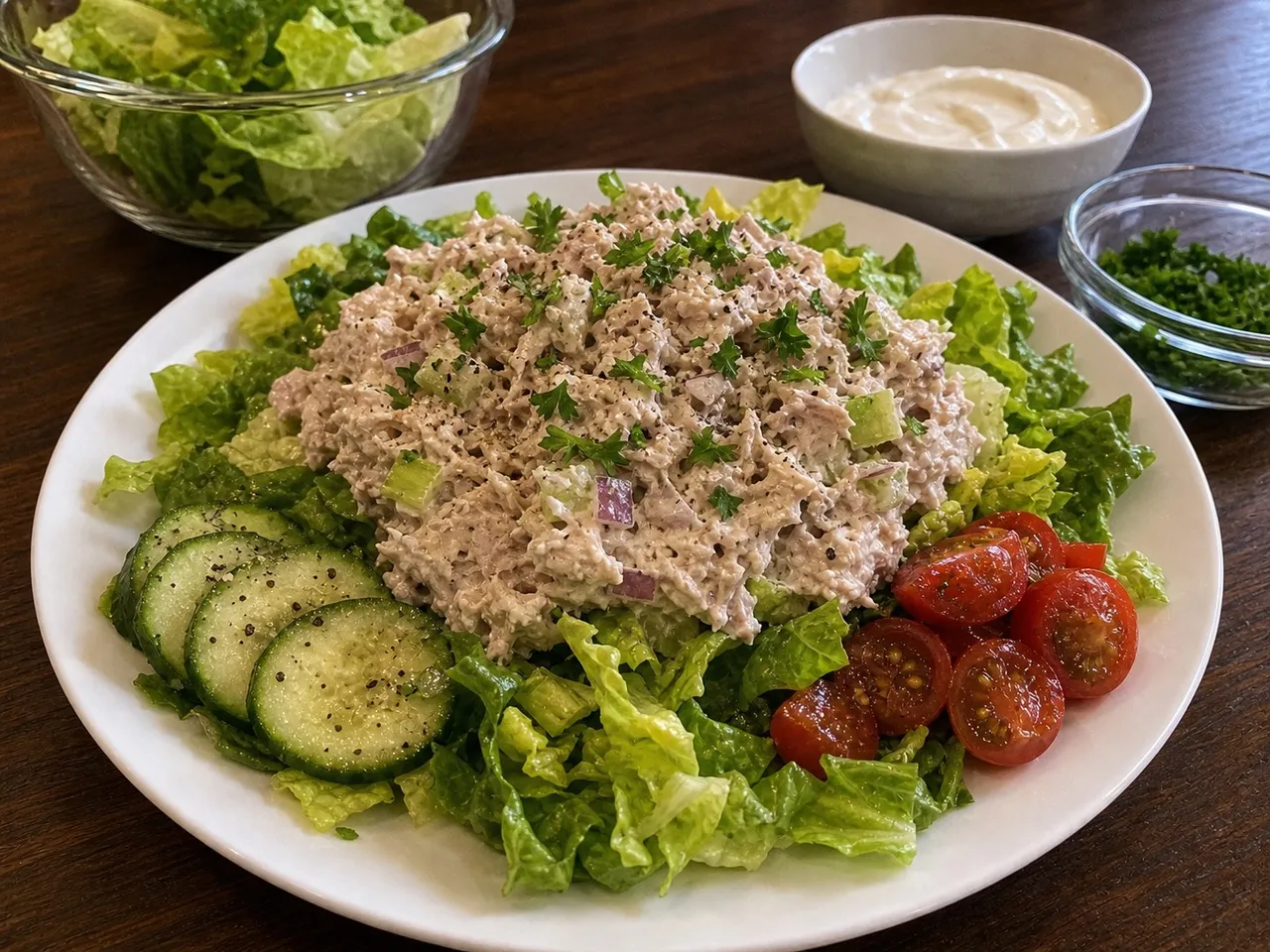 Keto Tuna Salad — served