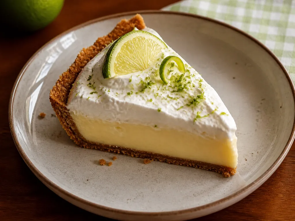 Key Lime Pie — plated and served