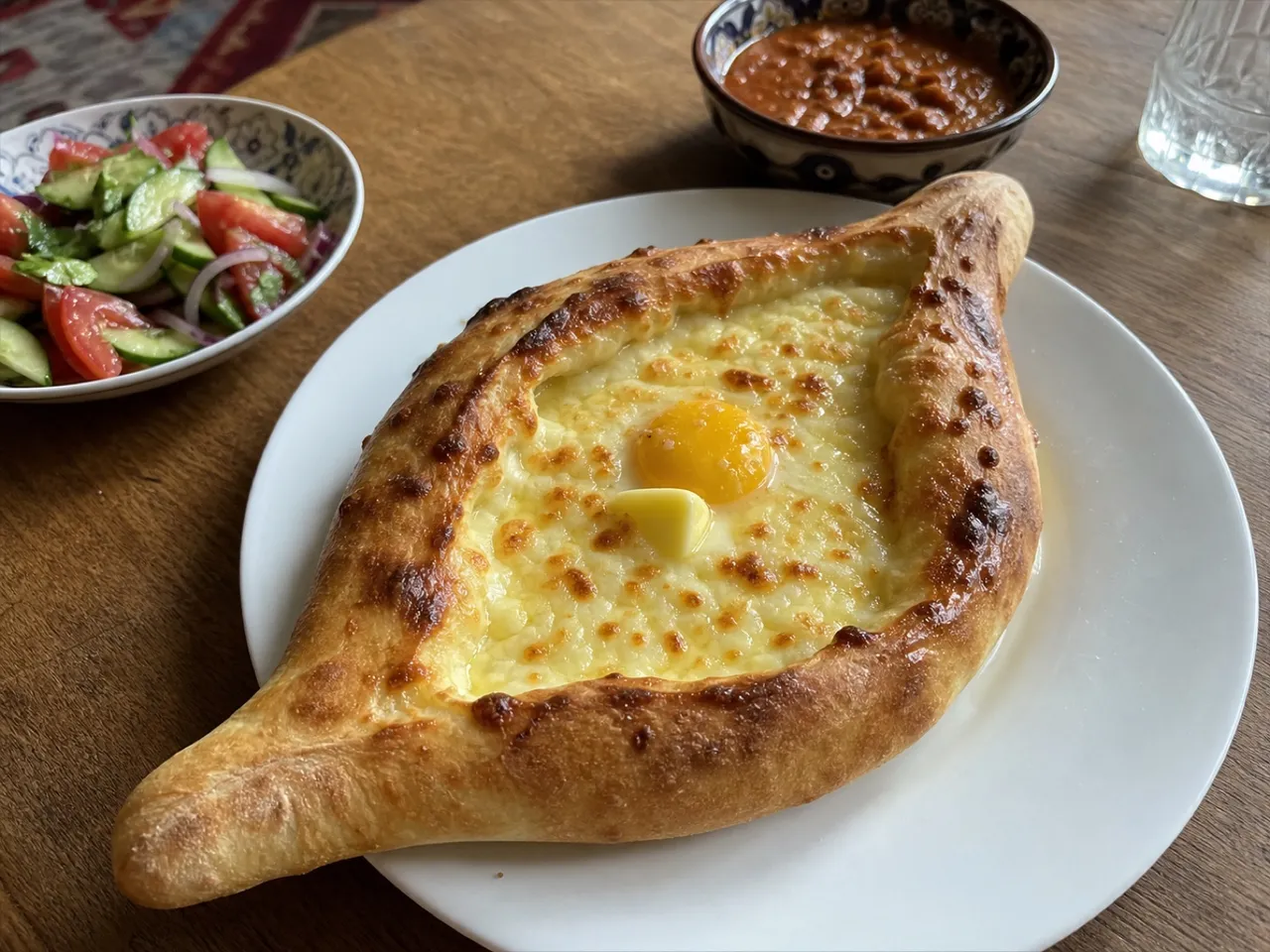 Khachapuri — served