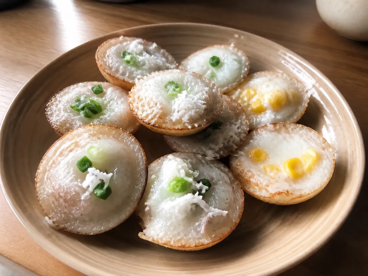 Khanom Krok — served