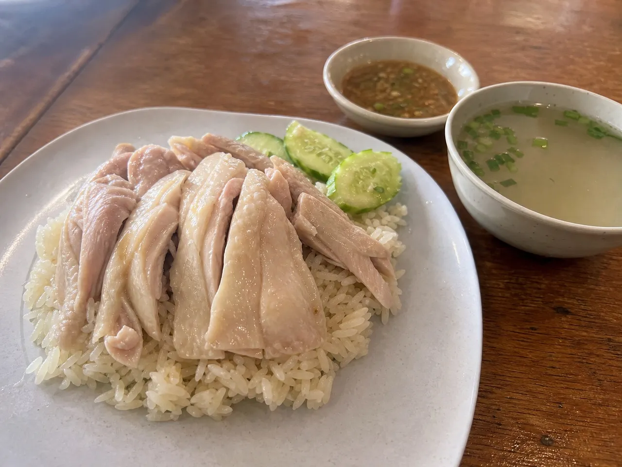 Khao Man Gai — served