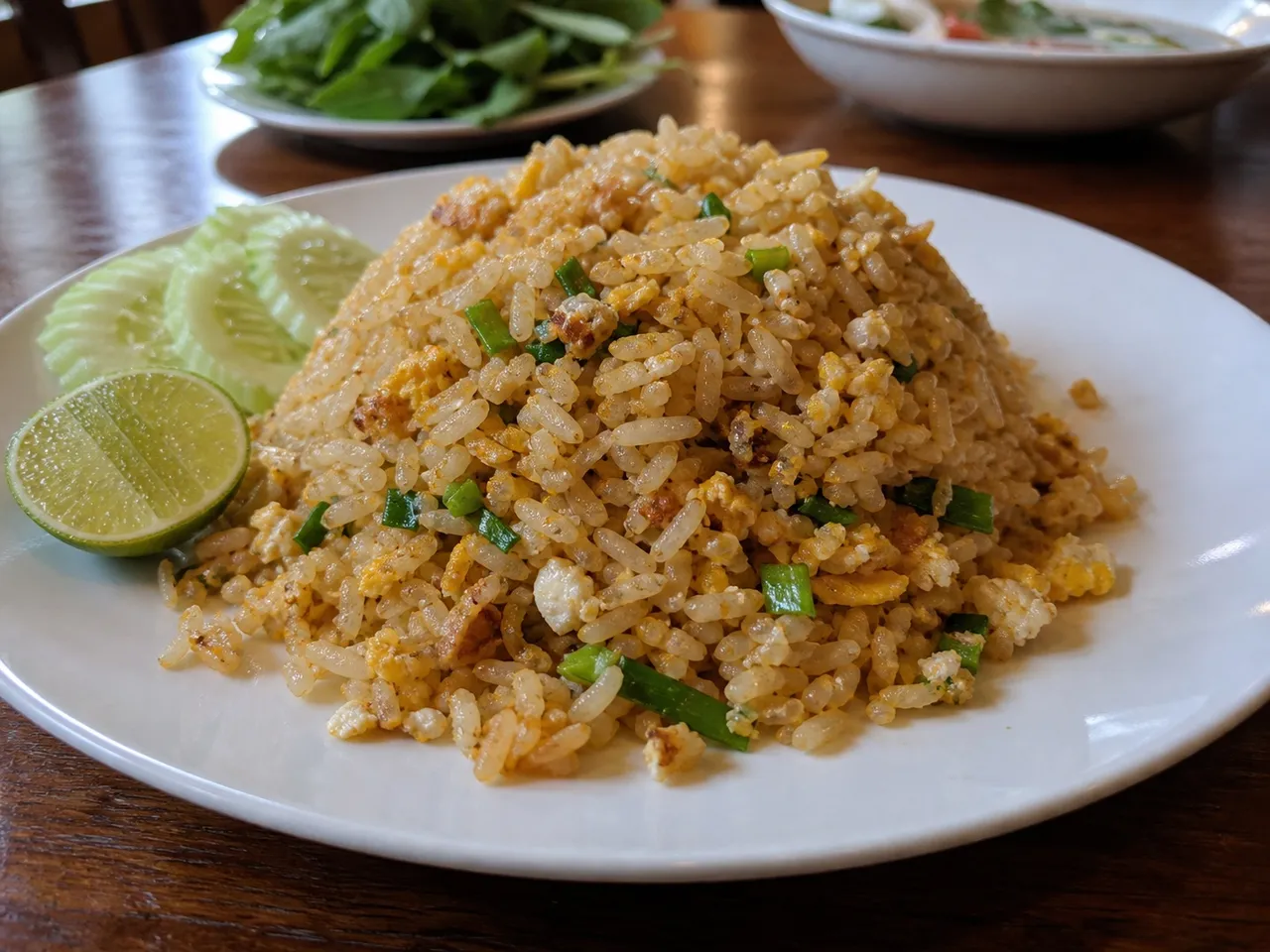 Khao Pad — served