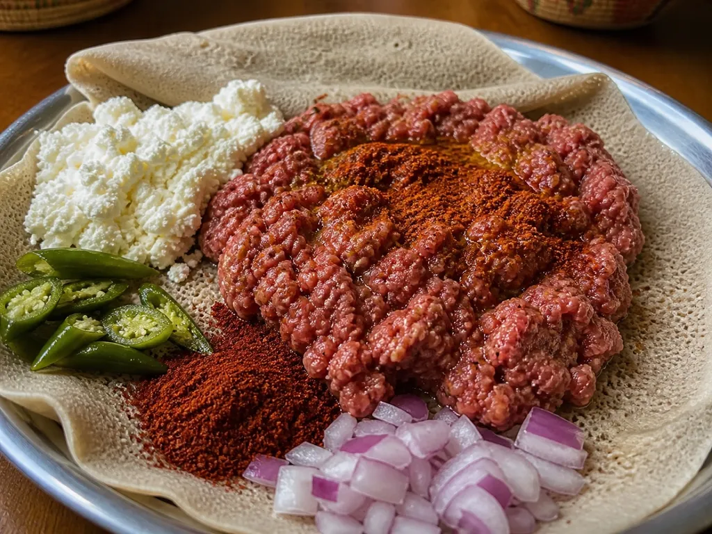Kitfo — plated and served
