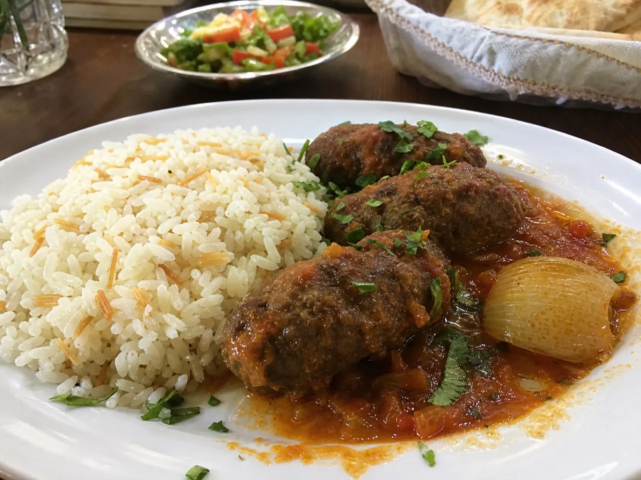 Kofta — served