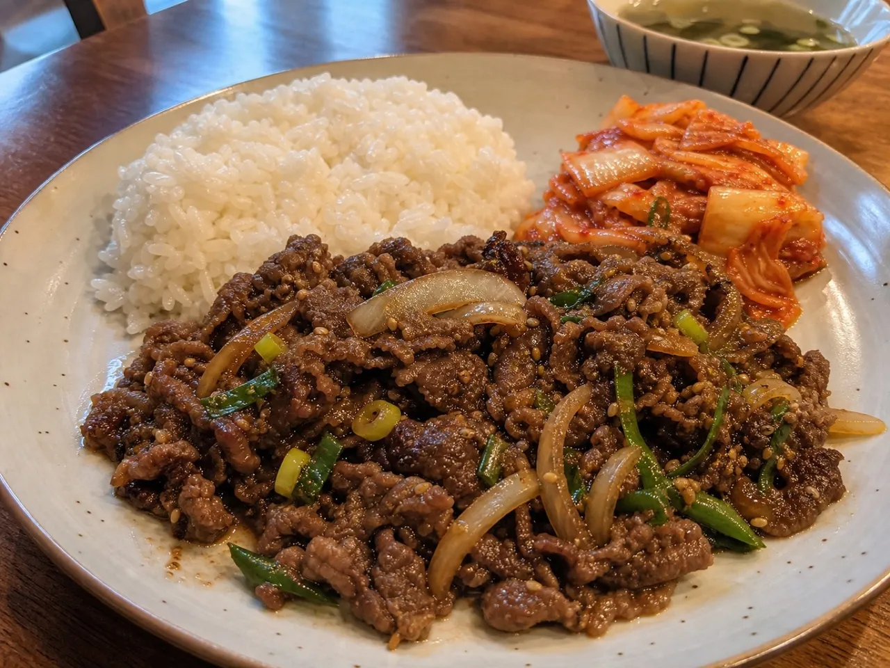 Korean Beef Bulgogi — served