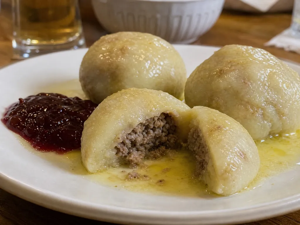 Kroppkakor — plated and served