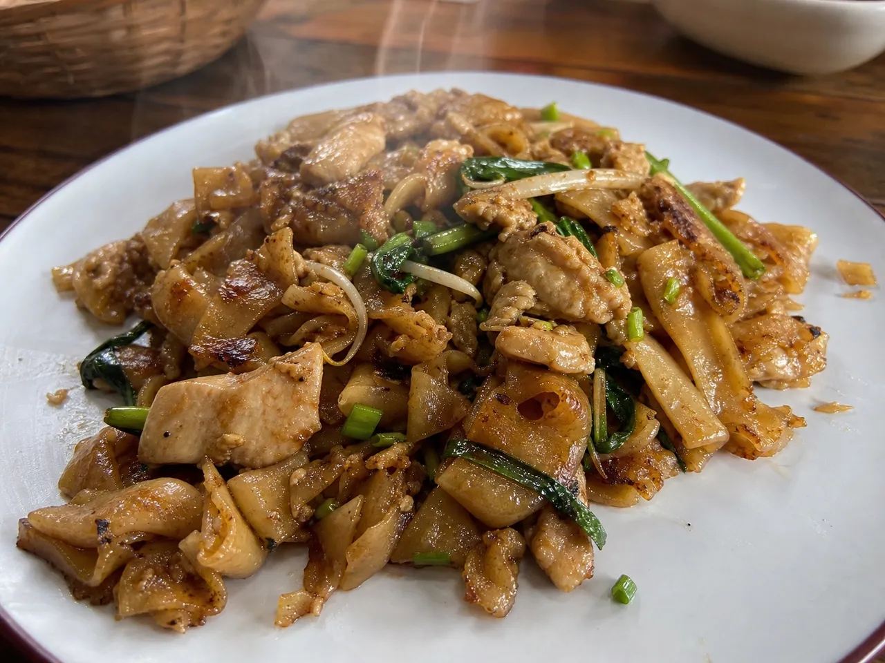 Kuay Teow Kua Gai — served