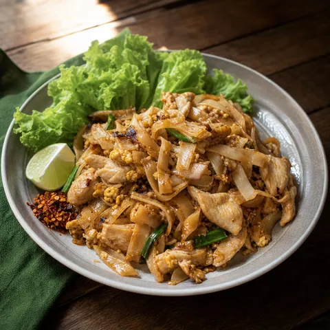 Kuay Teow Kua Gai — Thai recipe