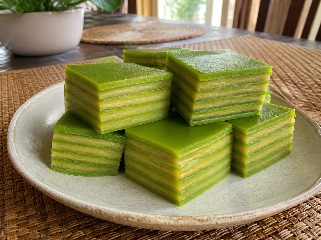 Kue Lapis — plated and served