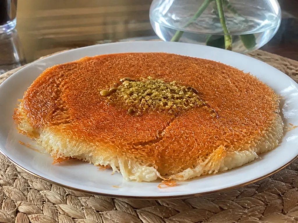 Kunafa (Knafeh) — plated and served