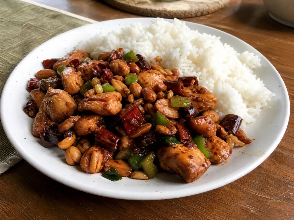 Kung Pao Chicken — plated and served