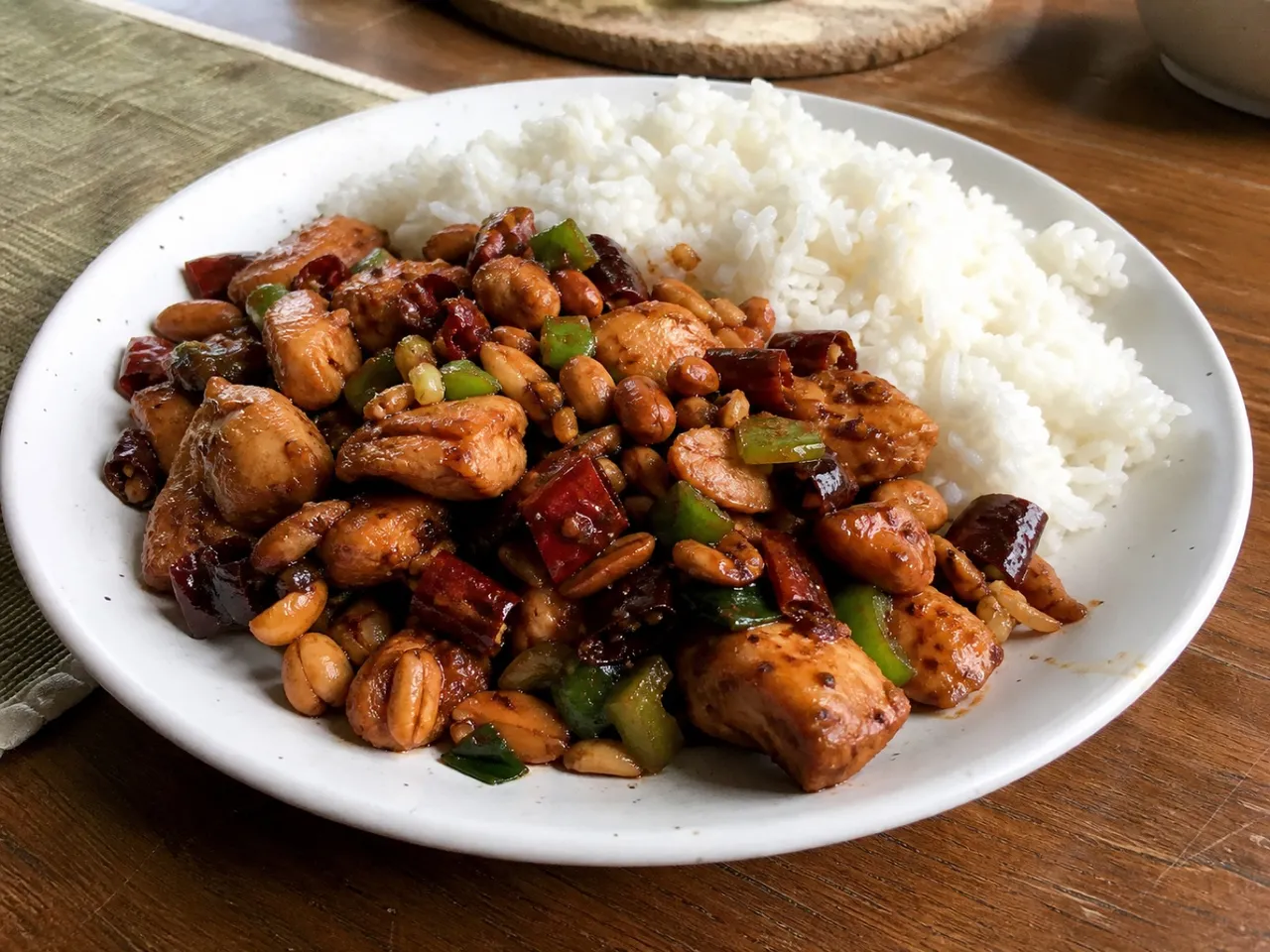 Kung Pao Chicken — served