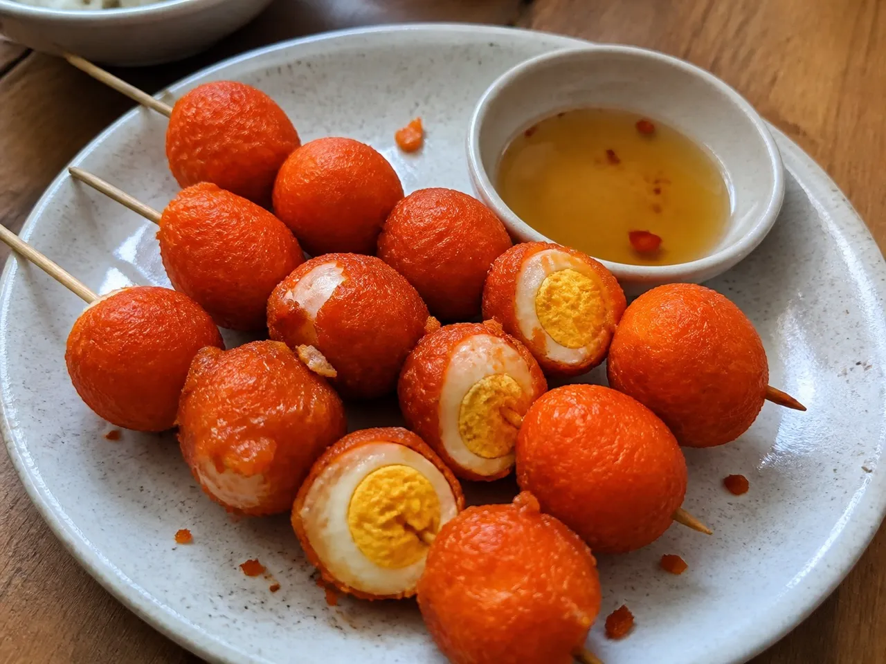 Kwek-Kwek — served