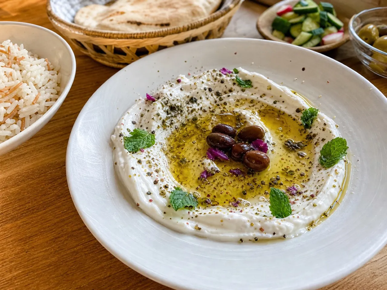 Labneh — served