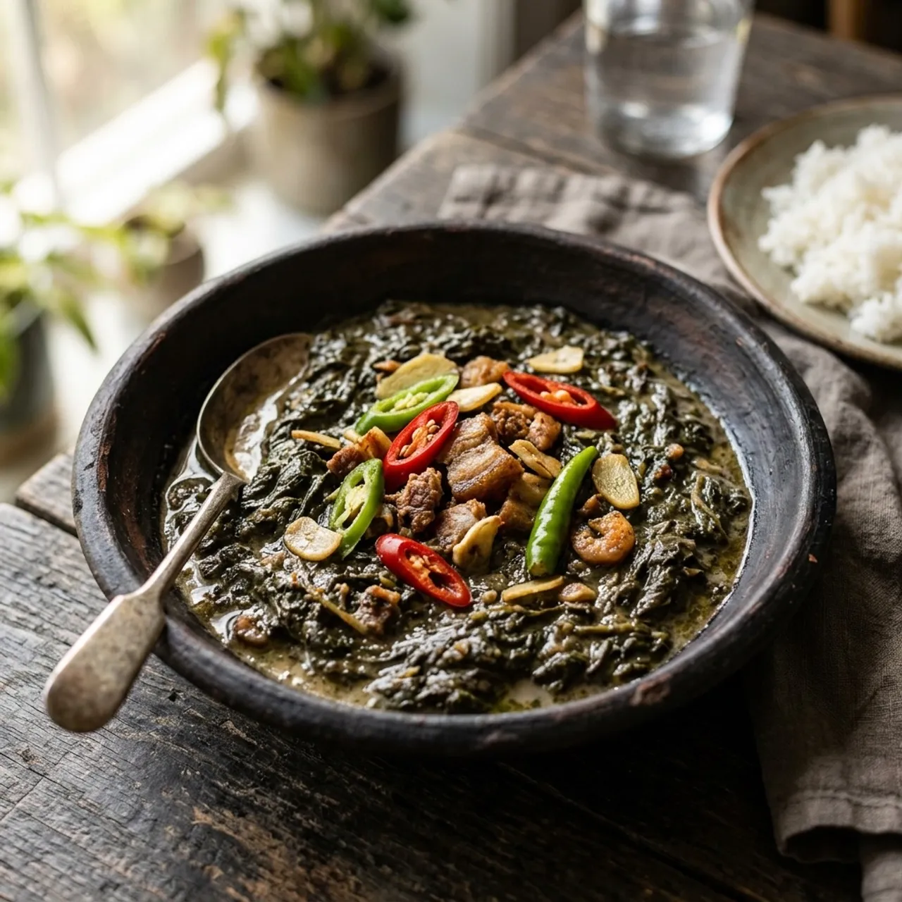 Laing — Filipino recipe