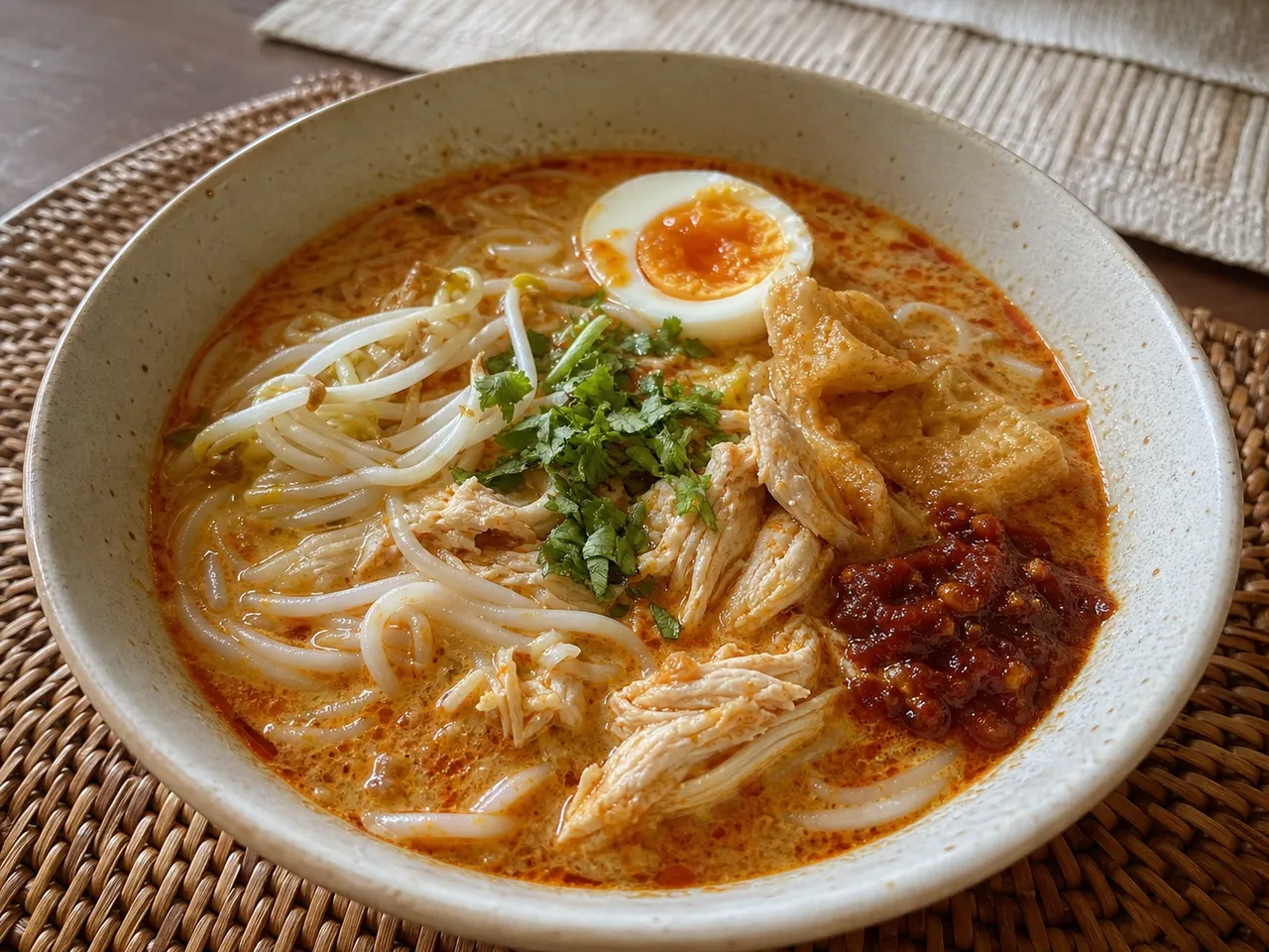 Laksa — served