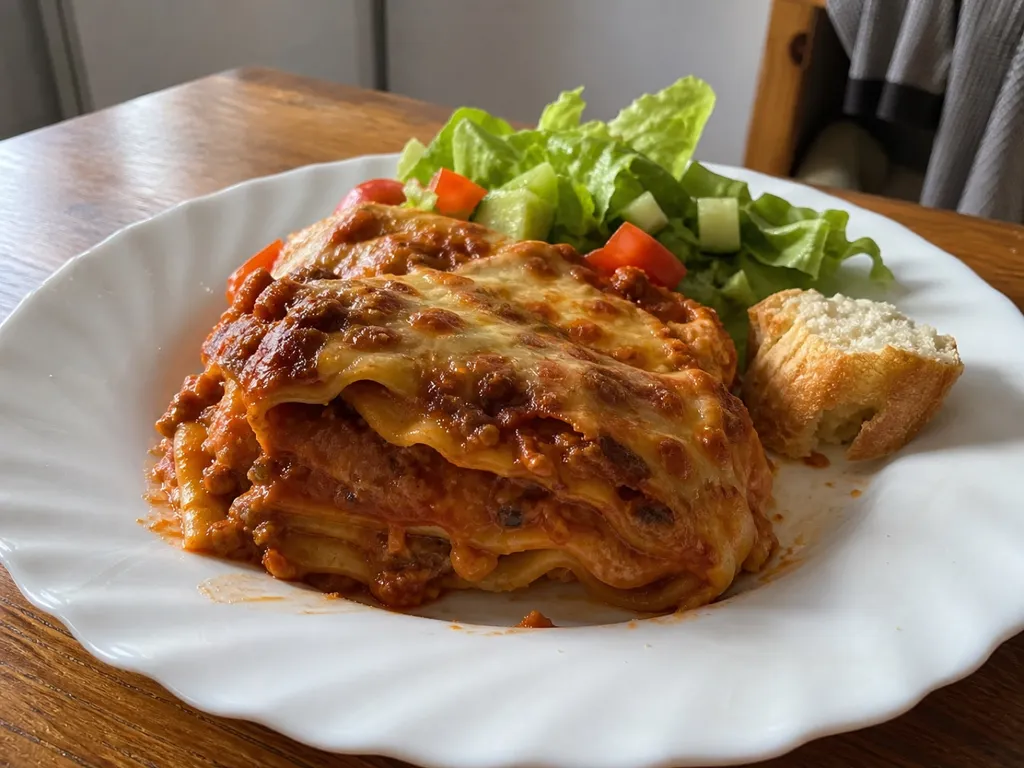 Lasagna al Forno — plated and served