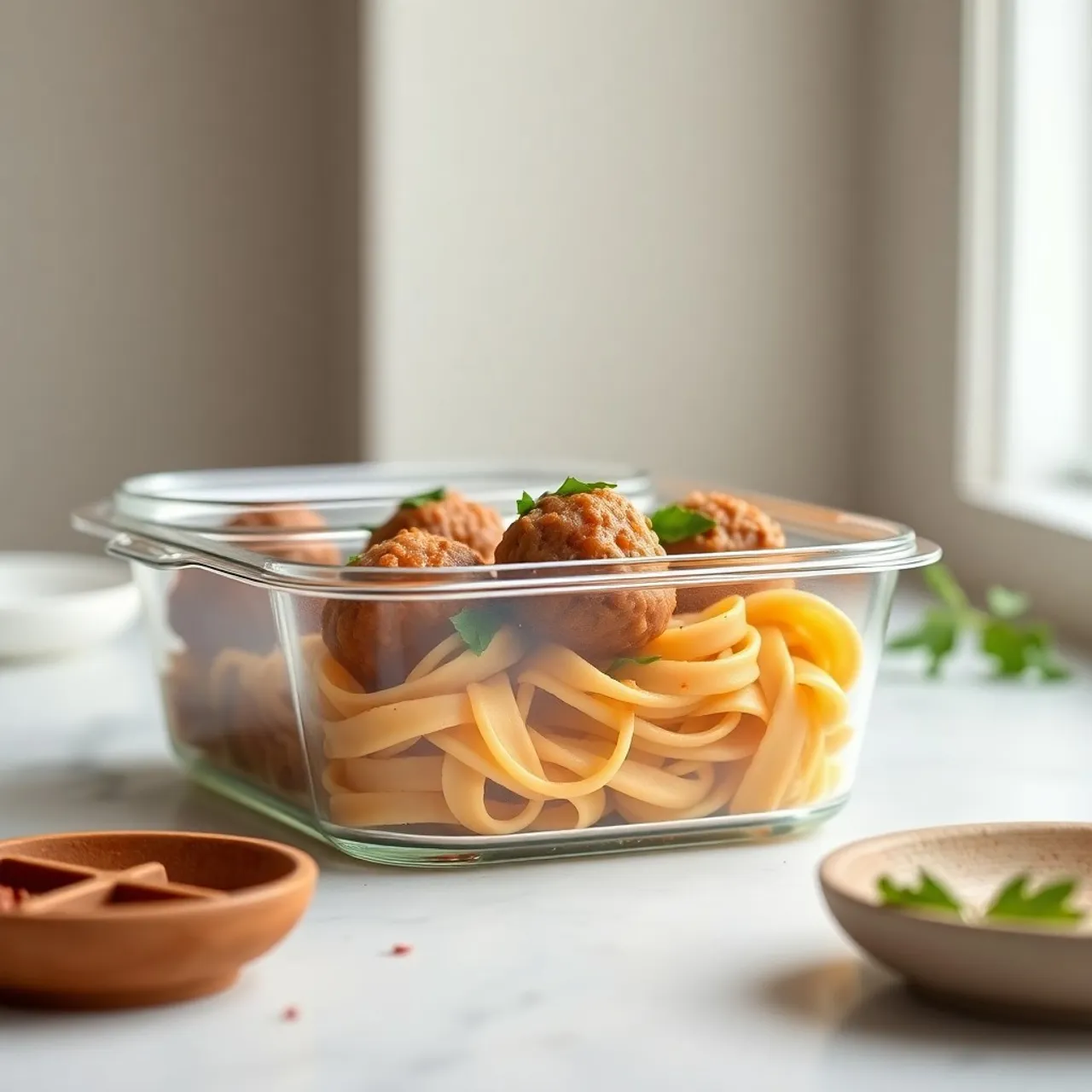 Lean Turkey Meatballs with Whole Wheat Pasta — Meal Prep recipe