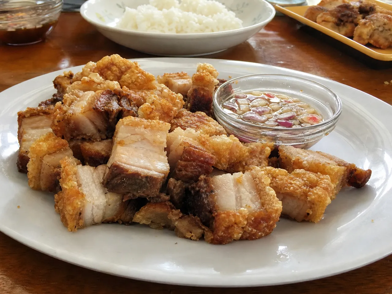 Lechon Kawali — served
