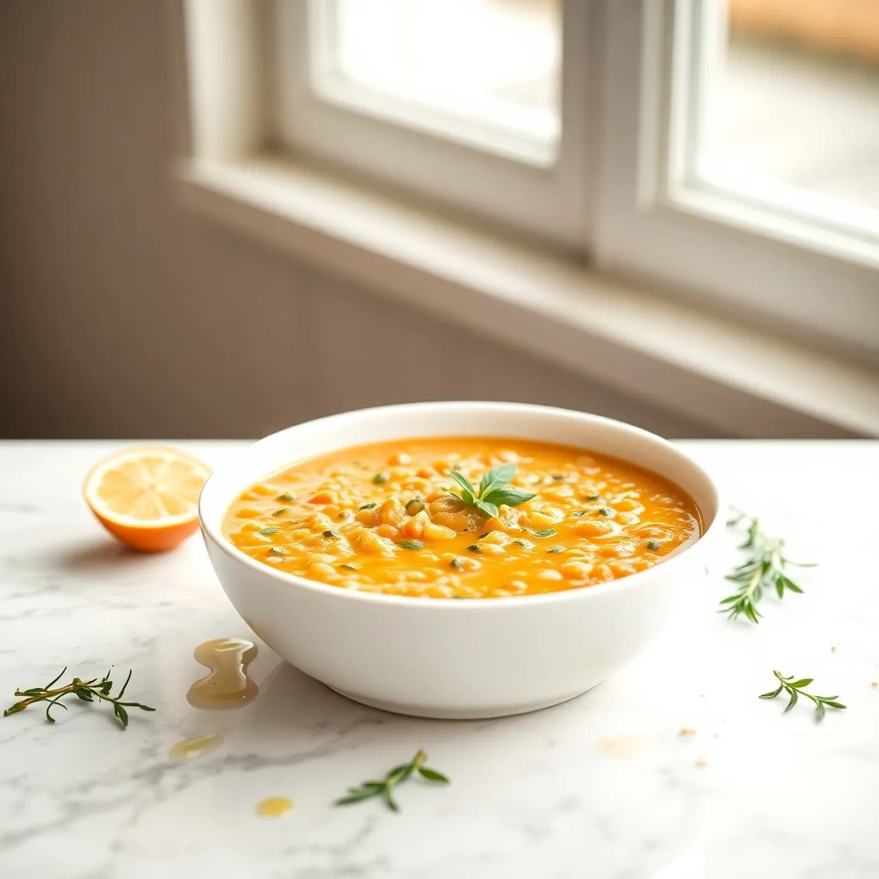 Lemon Herb Lentil Soup — Mediterranean recipe