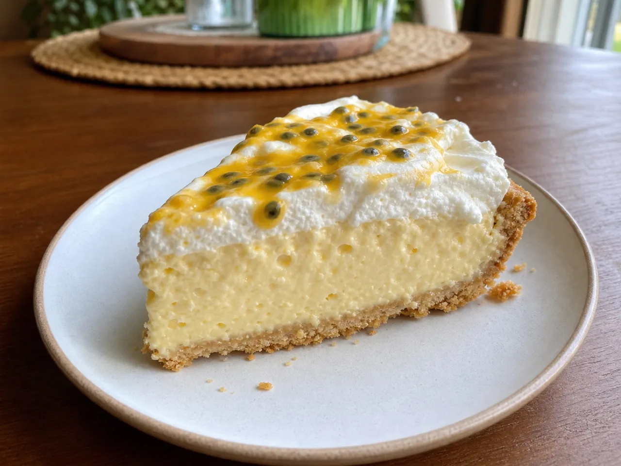 Lilikoi Chiffon Pie — served